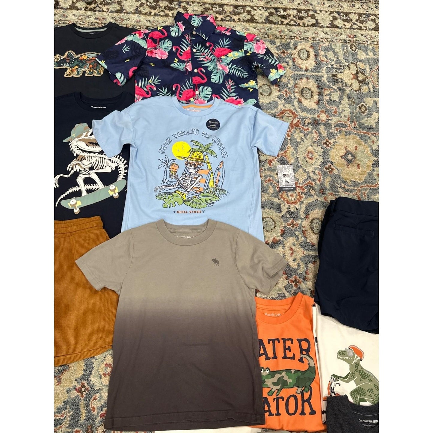 Tommy Bahama Abercrombie Boys 7/8 Bundle Graphic Tees Shorts