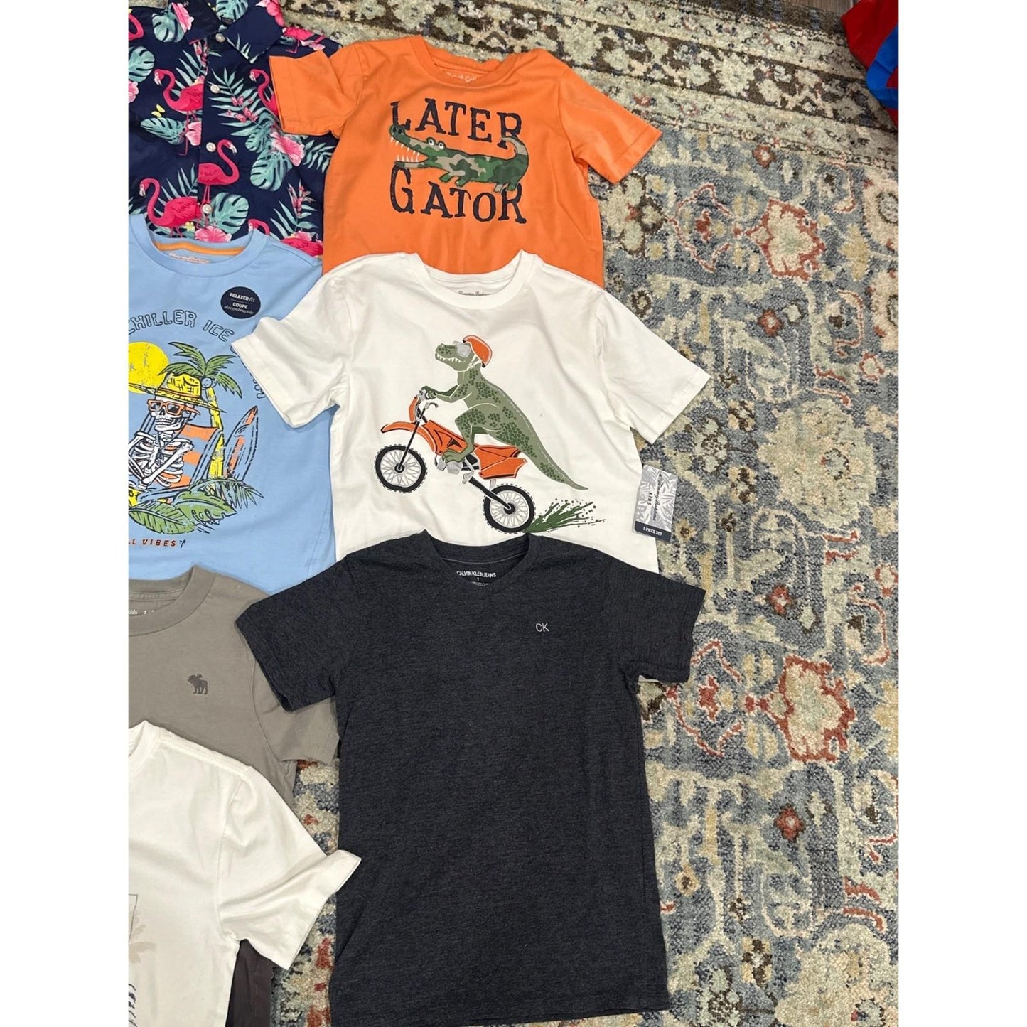 Tommy Bahama Abercrombie Boys 7/8 Bundle Graphic Tees Shorts
