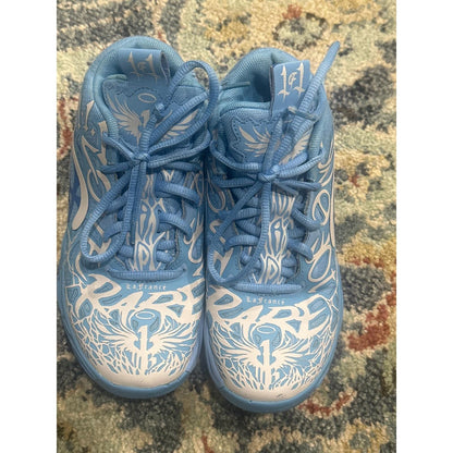 Puma MB.03 LaFrance Boys Size Youth 1 Light Blue White Basketball Shoes