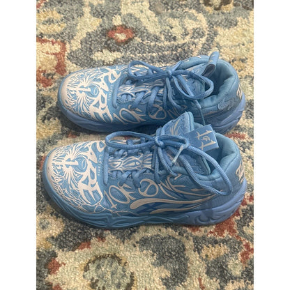 Puma MB.03 LaFrance Boys Size Youth 1 Light Blue White Basketball Shoes