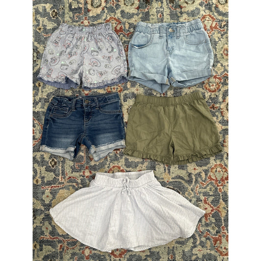 Shorts Skort Bundle Girls Size 6 Ruffle Denim Casual