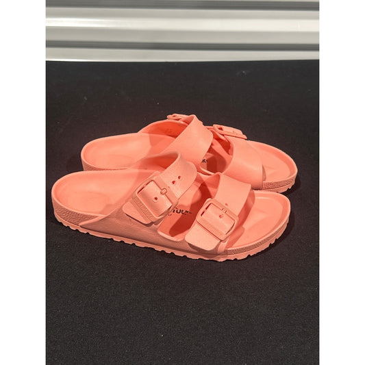 Birkenstock Arizona EVA Sandals Womens 37 Coral Pink Waterproof Slides EUC