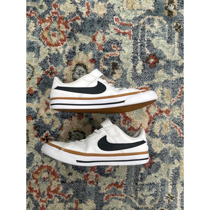 Nike Court Legacy Sneakers Kids Youth 3Y White Black Hook Loop GUC