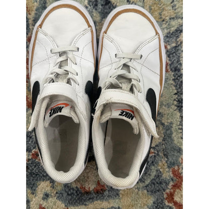 Nike Court Legacy Sneakers Kids Youth 3Y White Black Hook Loop GUC