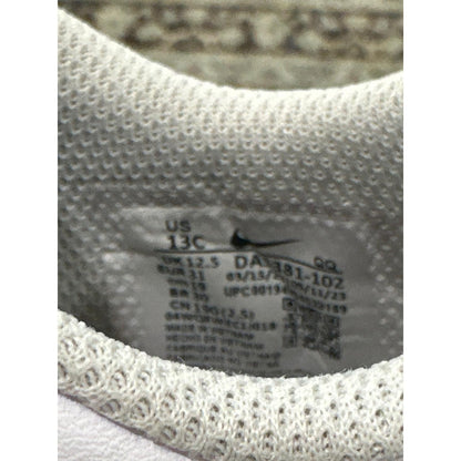 Nike Court Legacy Sneaker Boys 13C White Black Tan Low Top Strap GUC