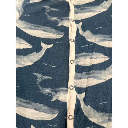 Milkbarn Romper Set Boys 12-18M Blue Green Whale Dog Organic Cotton