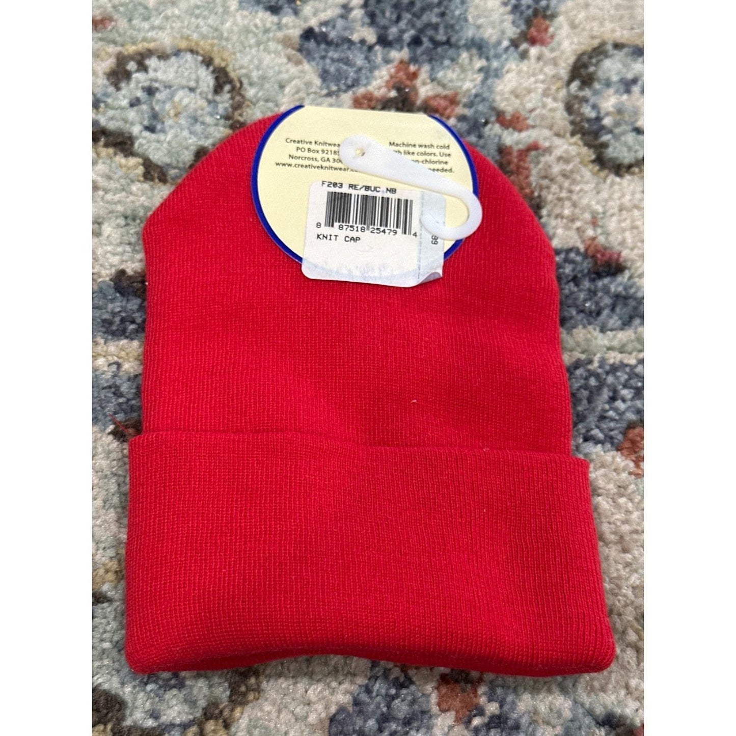 Buc-ee's Beanie Newborn Red Creative Knitwear Logo Patch NWT