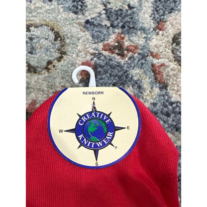 Buc-ee's Beanie Newborn Red Creative Knitwear Logo Patch NWT