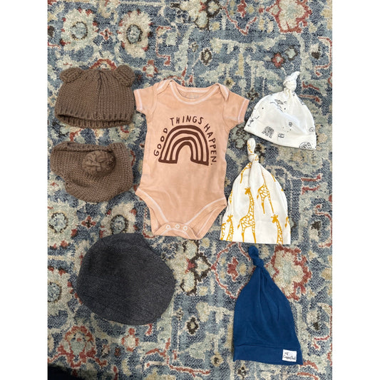 Gap Copper Pearl Milk Barn Little Me Target Baby Boy 0-6M Brown Bundle