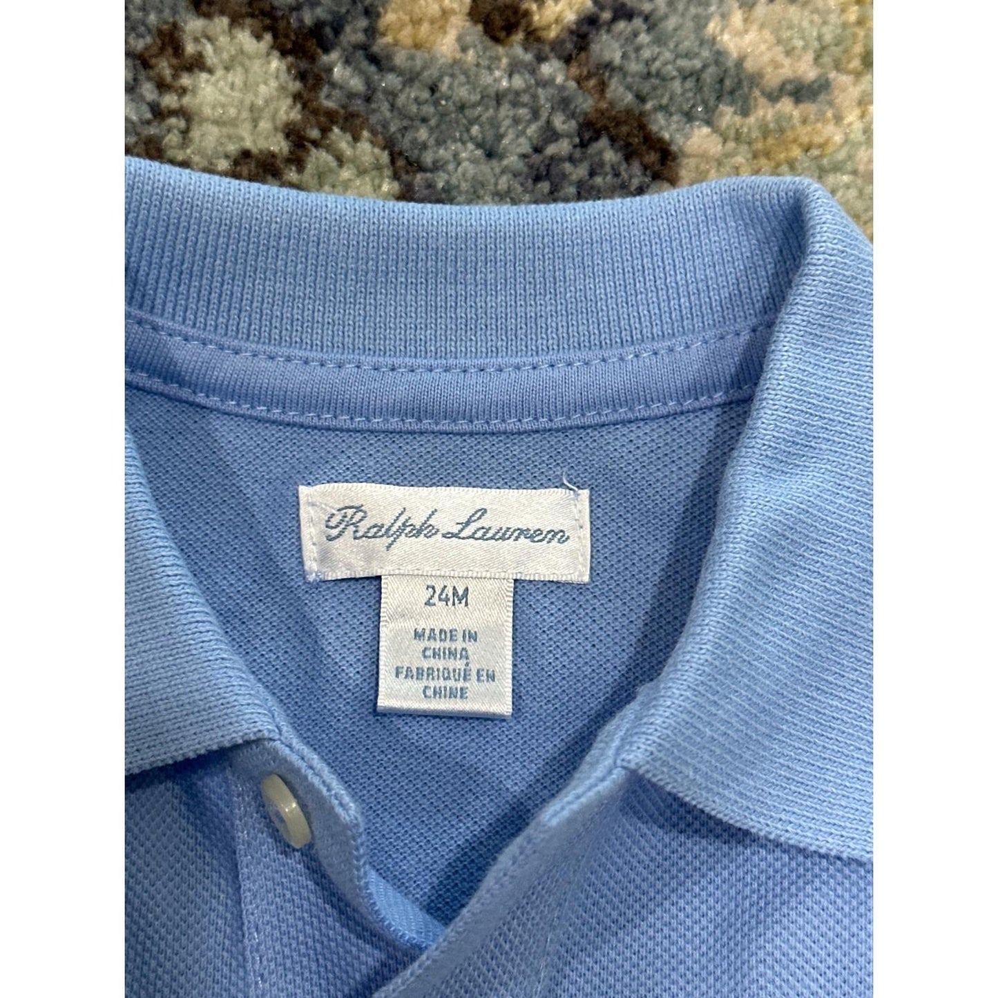 Ralph Lauren Polo Shirt Boys 24M Blue Short Sleeve Cotton NWT