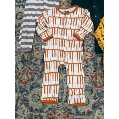 Kickee Pants Coverall Bundle Boys 6-9M & 6-12M Bamboo Romper Lot 5 Pieces
