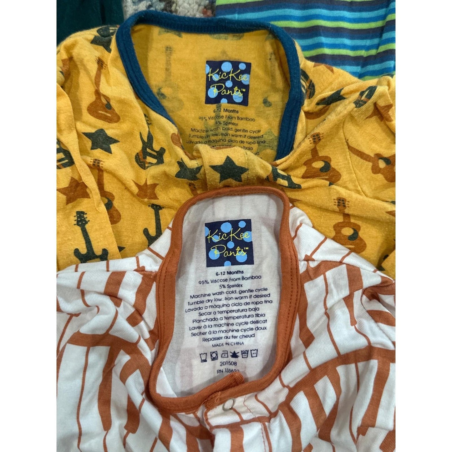 Kickee Pants Coverall Bundle Boys 6-9M & 6-12M Bamboo Romper Lot 5 Pieces