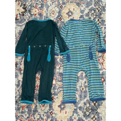 Kickee Pants Coverall Bundle Boys 6-9M & 6-12M Bamboo Romper Lot 5 Pieces