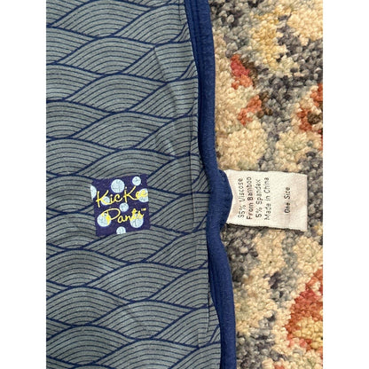 Kickee Pants Coverall Blanket Set Boys 0-3M Blue Geometric Wave