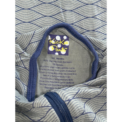 Kickee Pants Coverall Blanket Set Boys 0-3M Blue Geometric Wave