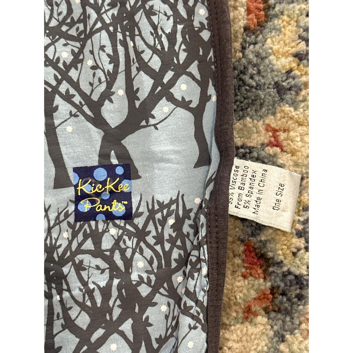 Kickee Pants Coverall Swaddle Set Boys 0-3M Grey Brown Tree Print