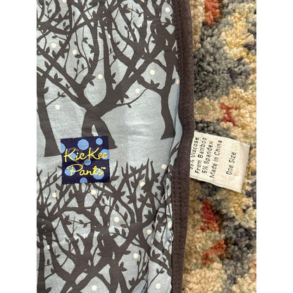 Kickee Pants Coverall Swaddle Set Boys 0-3M Grey Brown Tree Print