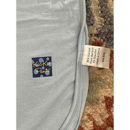 Kickee Pants Gown Hat Blanket Set Boys Preemie Blue Elephant