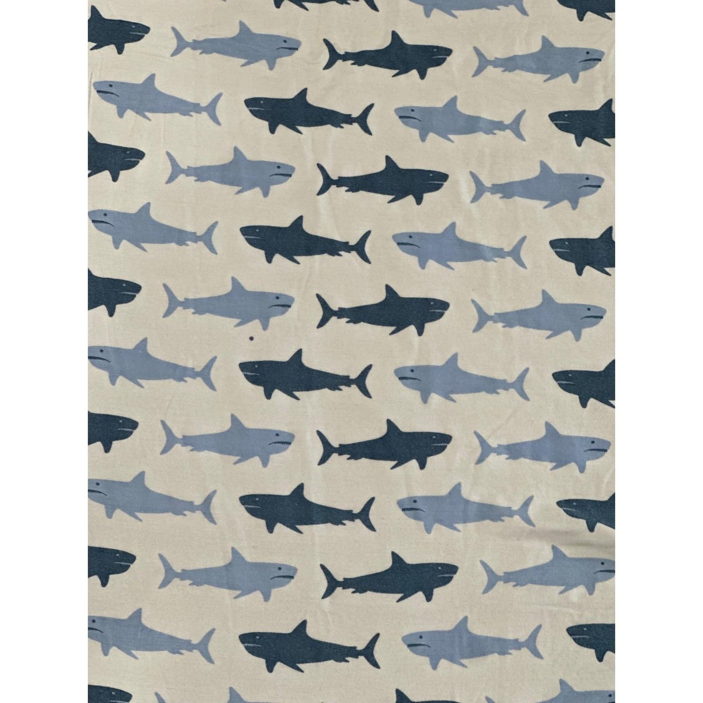 Kickee Pants Blanket Boys Toddler Blue Shark Print Bamboo Viscose EUC