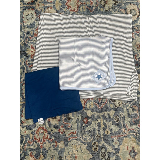 Solly Baby Copper Pearl Haute Baby Blanket Bundle Baby Boy Blue Grey