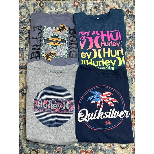 Quiksilver Billabong Hurley T-Shirt Bundle Boys 10/12 Surf Graphic Tees
