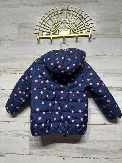 Polka Dot Puffer Jacket with Hood- Carter's - Girls Size 3t - Very Good Used Condition