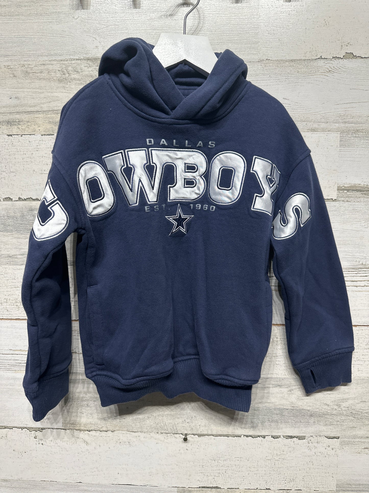 Youth Size 5/6 NFL Dallas Cowboys Embroidered Hoodie - Very Good Used Condition