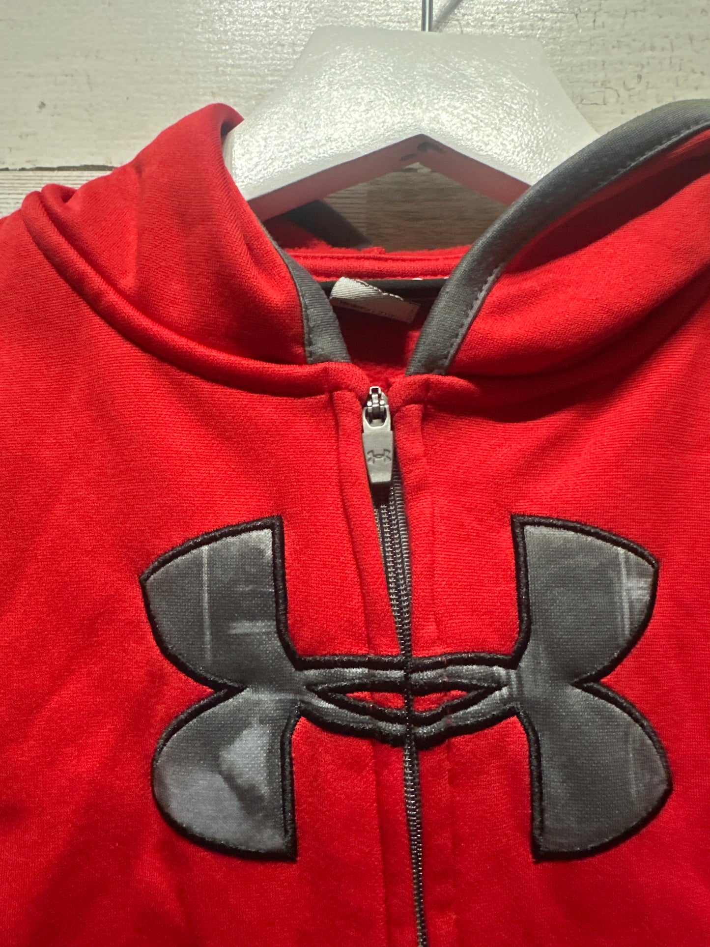 18m Under Armour Red Hooded Jacket - Good Used Condition