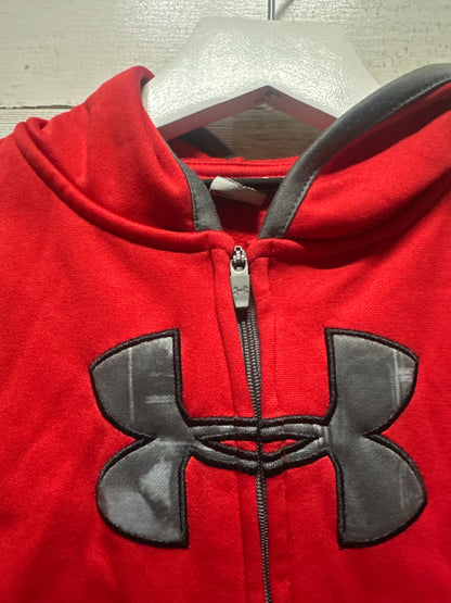 18m Under Armour Red Hooded Jacket - Good Used Condition