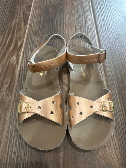 Girls Size 2 (Big Kid) Sun San Sweetheart Sandals - Very Good Used Condition