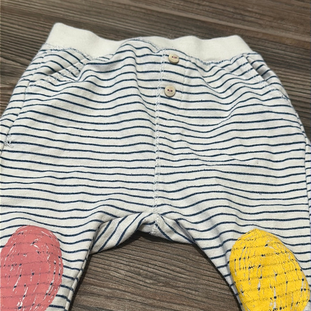 Girls Size 9-12m Zara striped pants - good used condition