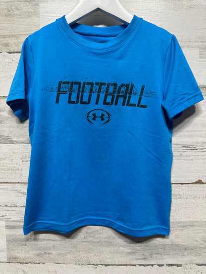 Boys Size XS Under Armour Football Loose Heatgear Blue Shirt - Play Condition**