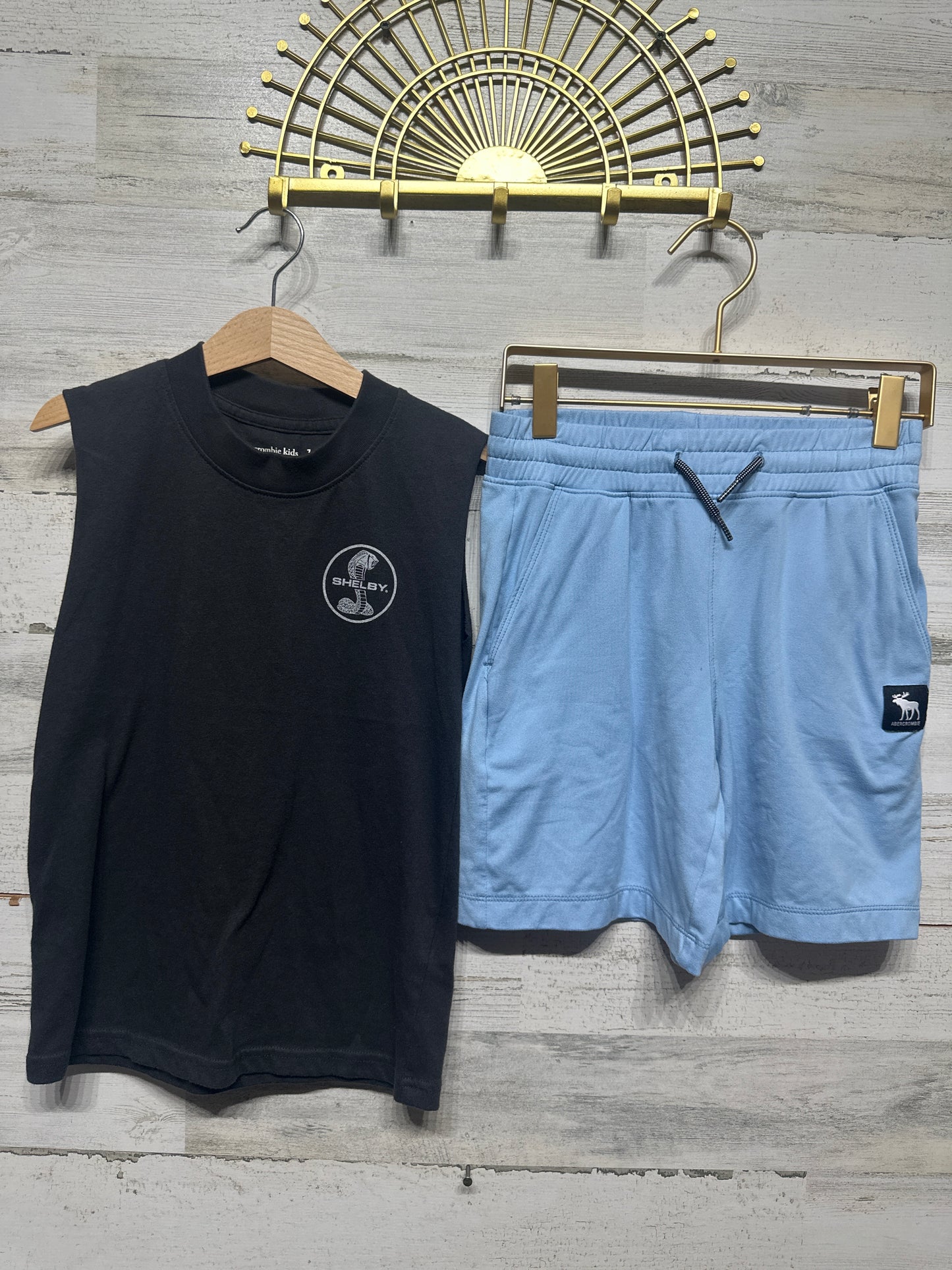 Boys Size 7 Abercrombie Kids Shelby Mustang Tank Top and Active Shorts (2 pieces) - Good Used Condition