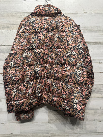 Women’s Size Large (12-14) Time and Tru Floral Puffer Coat - Very Good UsedCondition