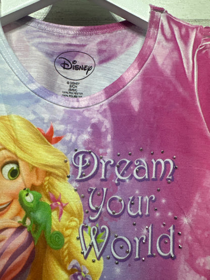 Girls Preowned Size 6/6x Small Disney Rapunzel Tangled Shirt - Good Used Condition