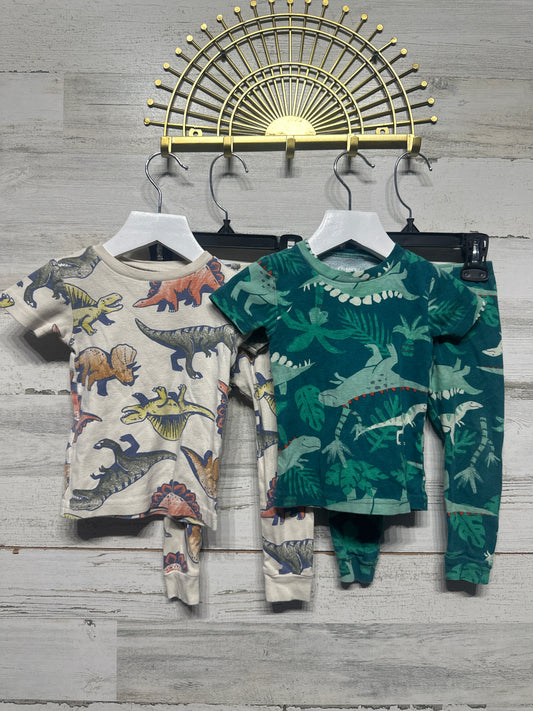 Carter's Cotton Dino Pajama Lot - Boys Size 18m - Very Good Used Condition