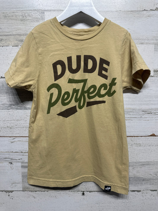 Boys Size Small (6-7) Dude Perfect Tan TShirt - Very Good Used Condition