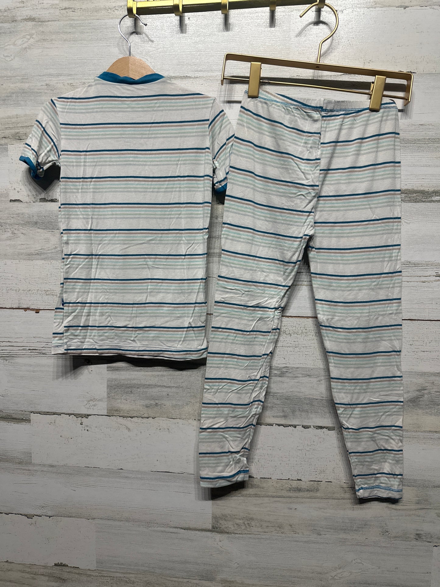 Boys Size 8 Kickee Pants Striped Bamboo Pajama Set - Good Used Condition*
