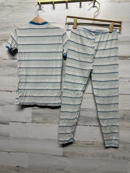 Boys Size 8 Kickee Pants Striped Bamboo Pajama Set - Good Used Condition*