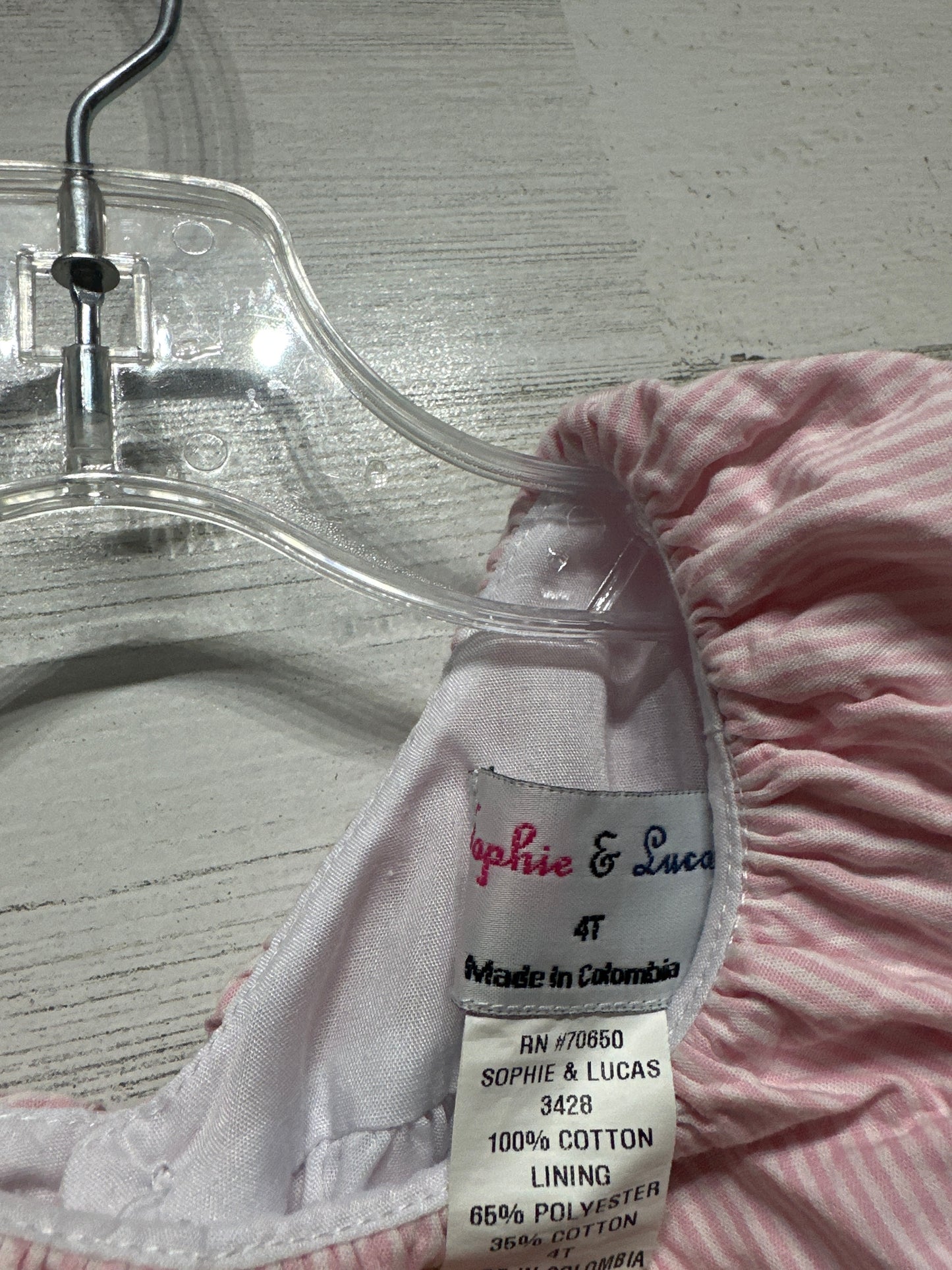 Size 2t Sophie and Lucas Pink Striped Dress - Play Condition*