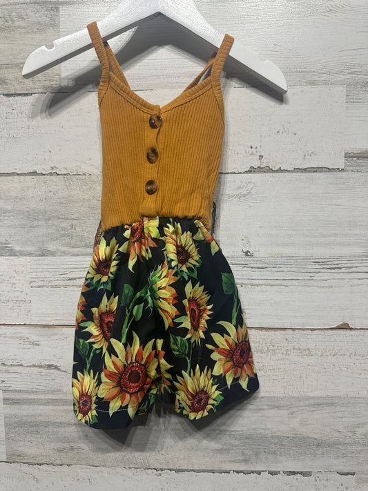 Girls Size 18-24m Sunflower Romper - Good Used Condition