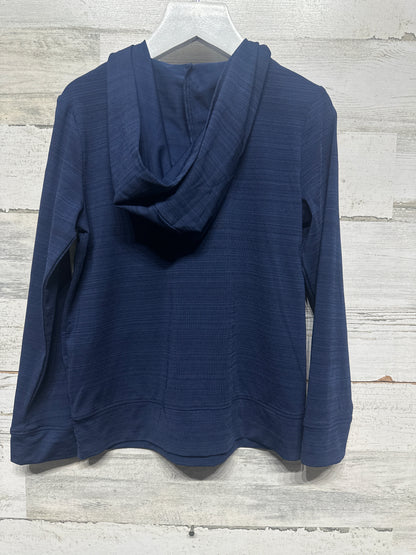 Boys Size XS 4-5 Lands End Navy Hooded Rashguard - Very Good Used Condition