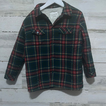 Boys Size 6/7 Scene and Heard plaid sherpa lined jacket - good used condition