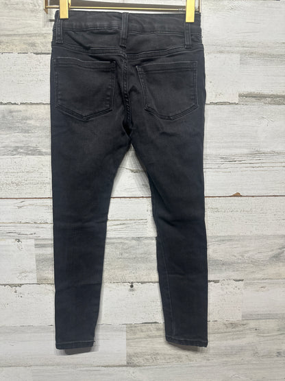 Girls Size 7 Art Class Black Distressed Jeans - Good Used Condition