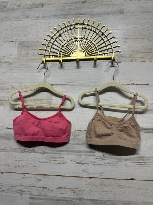Sports / Dance Bras - Pink and Beige - Girls Size 32/M - Very Good Used Condition