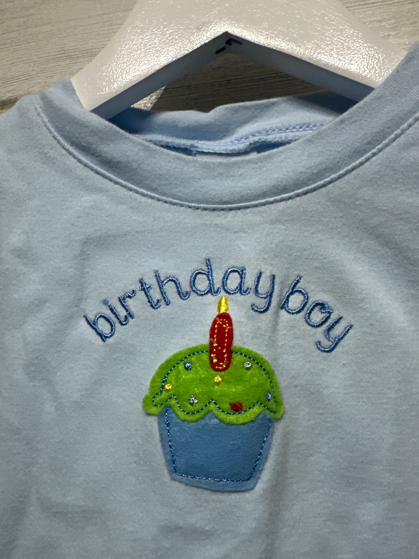 Size 12-18m Baby Essentials Birthday Boy Applique Shirt - Play Condition*