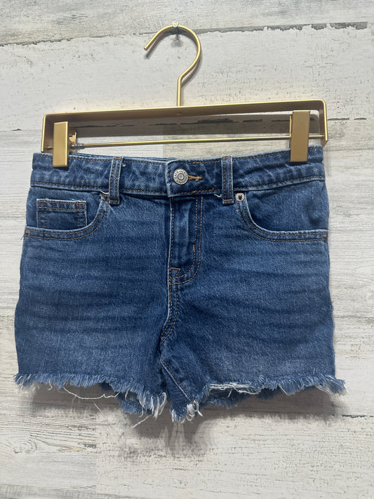 Girls Size 6-7 Small Cat and Jack Adjustable Waist Denim Shorts - Very Good Used Condition
