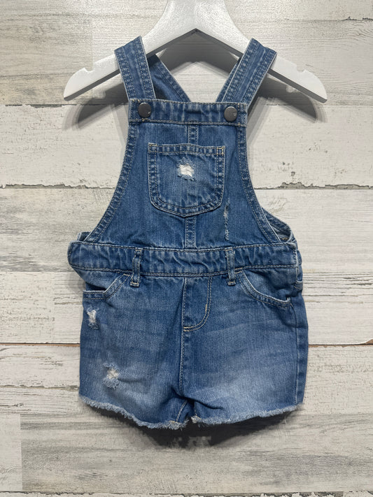 Girls Size 18-24m Children’s Place Distressed Denim Shorts Overalls - Very Good Used Condition