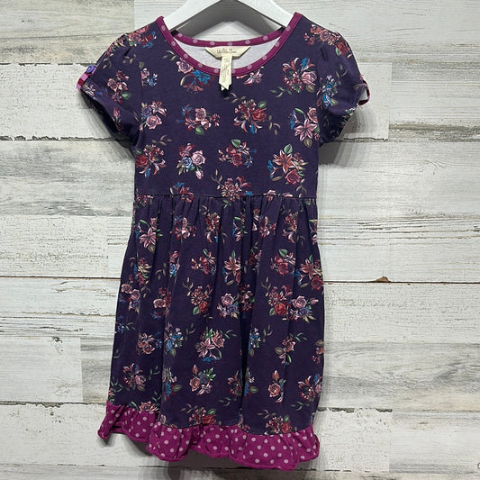 Girls Size 6 Matilda Jane Purple Floral Dress - Good Used Condition