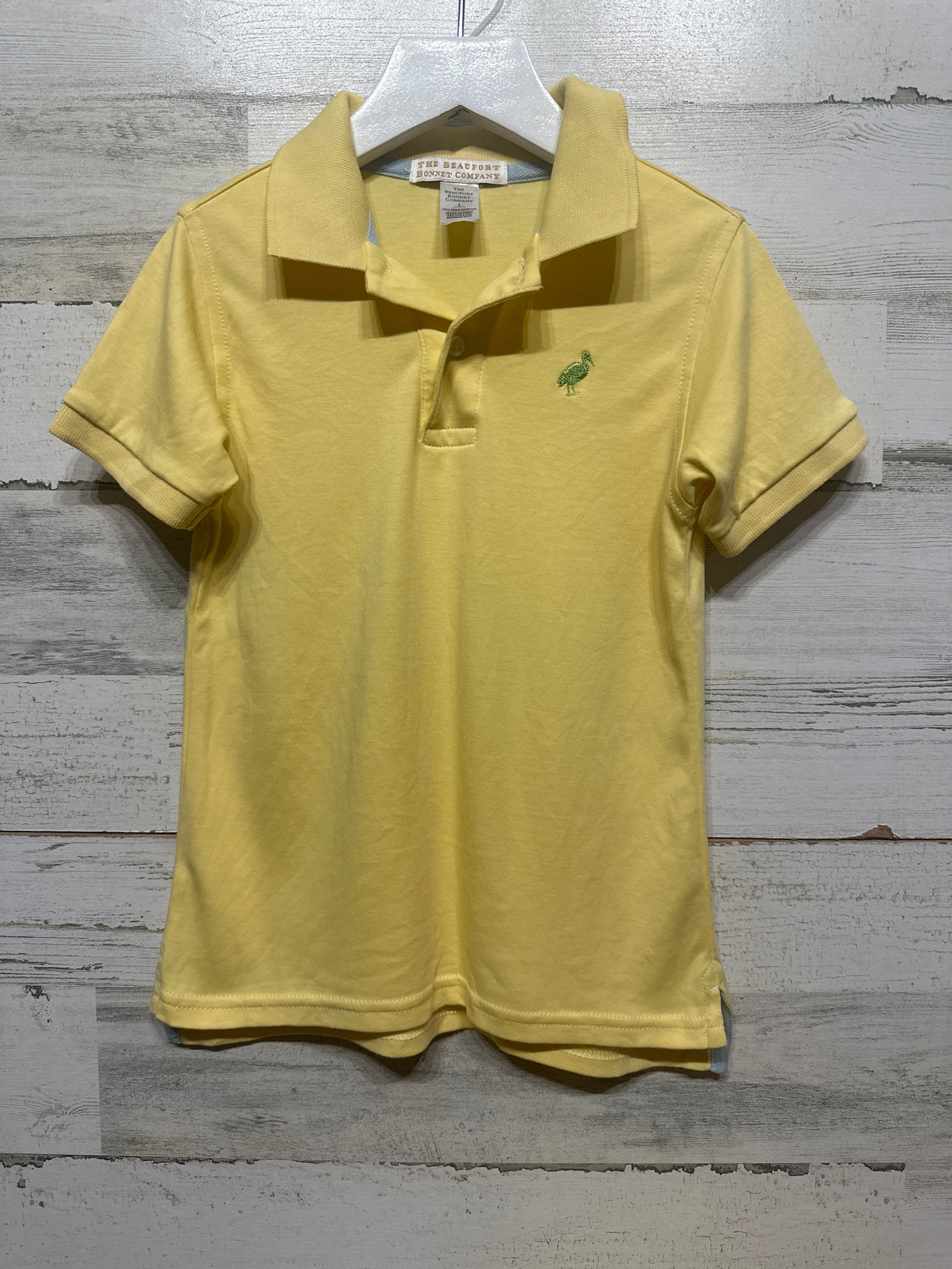 Boys Size 5 TBBC Pima Yellow Polo Shirt - Very Good Used Condition